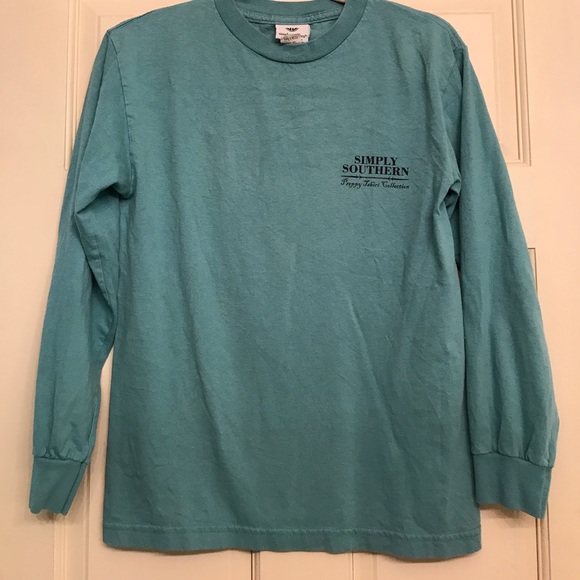 Simply Southern Tops - Simply Southern l/s t-shirt small teal EUC